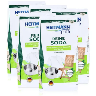 Produktbild von Heitmann pure Reine Soda 500g - Für Haushalt, Küche, und Garten (5er Pack)