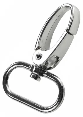 5 Bolzen-Karabiner Karabinerhaken silber 25x45 mm