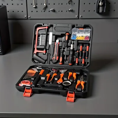 Produktbild von 102-tlg Werkzeugsets, Werkzeugkoffer, Werkzeugset, Werkzeugkasten, Werkzeugkiste, robustes Tool-Set.