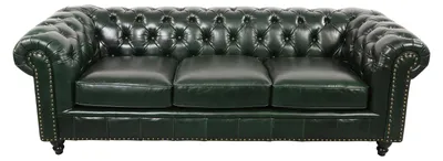 Produktbild von Klassische Leder Couch - Grüne Chesterfield Sofa 3 Sitzer jvmoebel ®