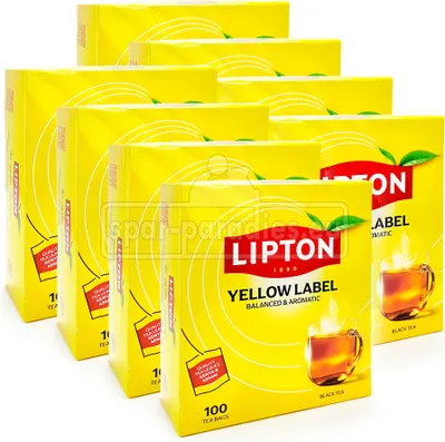 Obrázok produktu pre Čierny čaj Lipton Yellow Label, 100 balení x 8