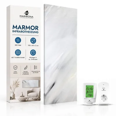 Produktbild von Marwona Bianco Infrarotheizung 800 W mit Funkthermostat – Germany