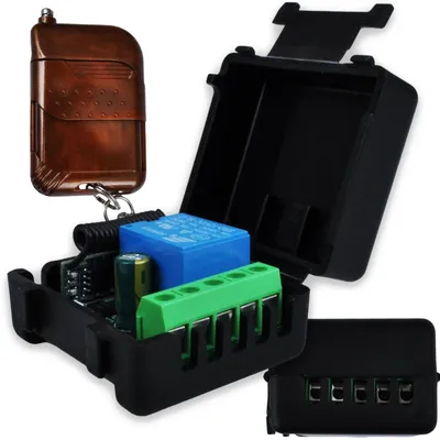 Produktbild von Funkschalter Fernschalter Funkschalter mit Fernbedienung 433 MHz 12V 24V 10A 1 Kanal Funkempfänger