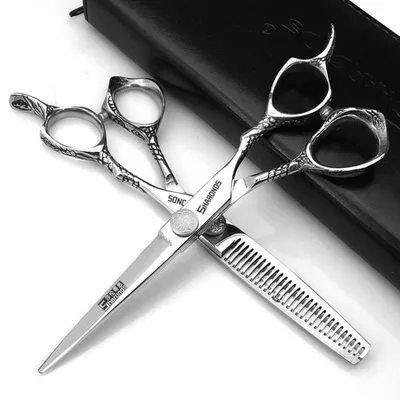 Productafbeelding van Professionele kappersschaar, roestvrij staal, 6 inch, 2-delig, scherp, ergonomisch ontwerp
