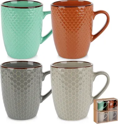 Zdjęcie produktu dla Kubki ceramiczne 400 ml 4 szt.
