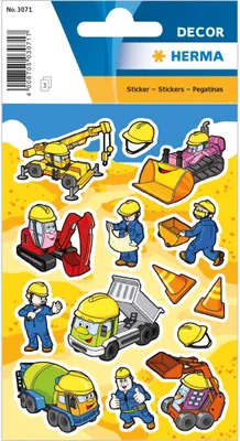 Image de HERMA DECOR autocollants « chantier » 9 x 16,3 cm, 3 feuilles