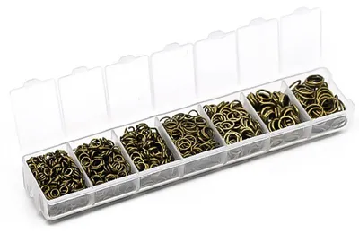 Produktbild von 1510 Verbindungsringe Sortiment bronze Biegeringe Binderinge Federring Spaltring