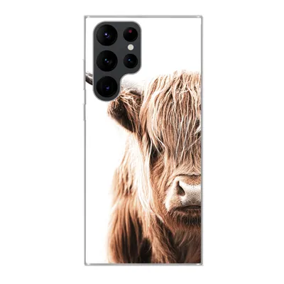Produktbild von MuchoWow® Handyhülle Schutzhülle Hülle für Samsung Galaxy S22 Ultra Schottischer Highlander - Kuh - Tiere Silikon Softcase Handy Hülle - Abbildung