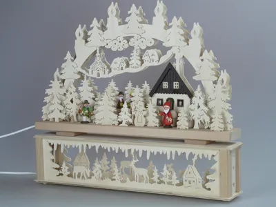 Produktbild von Original Erzgebirgischer Marken Schwibbogen Lichterbogen 50 x 43 cm K50-3_250