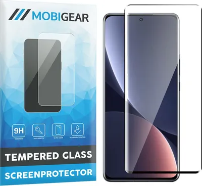 Produktbild von Mobigear Premium  Xiaomi 12 Pro Panzerglas Gehärtetes Glas Displayschutz - Hüllenfreundlich - Schwarz