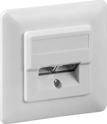 Produktbild von CAT-5e-Unterputzdose (UP) 2x RJ45-Anschlüsse, geschirmt, Klemmleiste für werkzeugfreie LSA-Montage