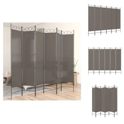 Obrázek produktu pro vidaXL 6dílný paraván antracit 240x200 cm látka - rozdělovač místností
