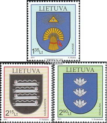 Produktbild von Briefmarken Litauen 2011 Mi 1074-1076 (kompl.Ausg.) postfrisch Wappen