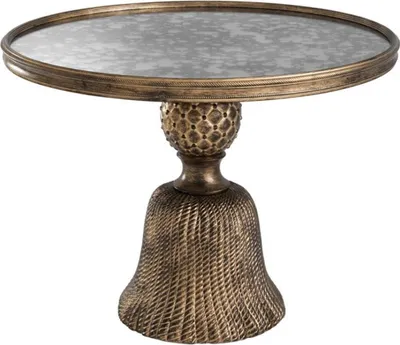 Produktbild von Casa Padrino Luxus Beistelltisch Antik Gold Ø 53,5 x H. 40 cm - Luxus Wohnzimmermöbel