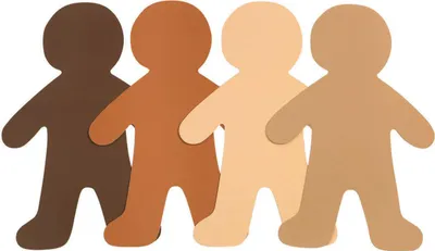 Produktbild von Colorations - Große Menschenformen Bastelset aus Karton 24 Stück multikulturell