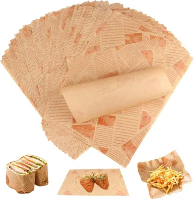 Produktbild von CH Retro Snackpapier für Burger und Sandwiches 38x28 cm 100 Blatt