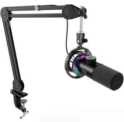 Image de FIFINE T658 USB RGB Microphone dynamique avec perche (PC/MAC/PS4/PS5)