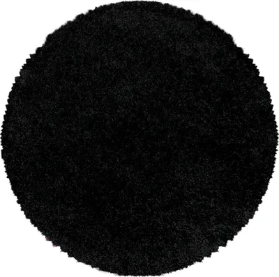 Produktbild von Ayyildiz Hali SYDNEY1201203000BLACK, Teppich, Polypropylen (PP), Schwarz, Rund, 1200 mm, 1200 mm
