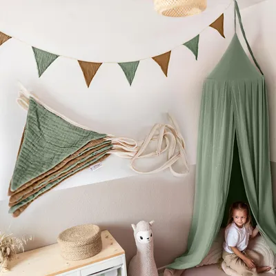 Produktbild von Sternenkette für Kinderzimmer - handgenähte Stoff-Girlande