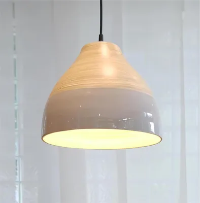 Produktbild von Bambus Lampe FOLLONICA im BOHO-Stil, E27 Fassung, 28,5x28,5x21cm (LxBxH)