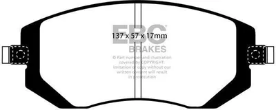Image de Jeu de plaquettes de frein, frein à disque EBC BRAKES DP1661