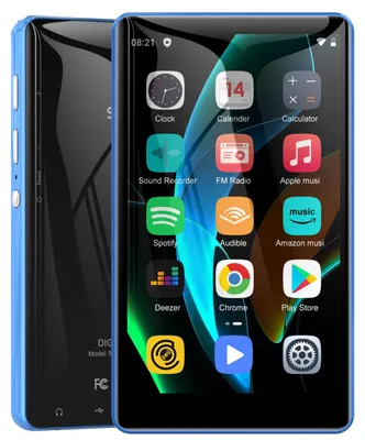 Zdjęcie produktu dla Odtwarzacz MP3 z Bluetooth i Wi-Fi, 4-calowy ekran dotykowy, cyfrowy odtwarzacz muzyki