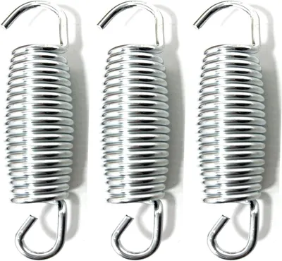 Imagen del producto de Muelles para trampolines, galvanizados, de 10 cm de longitud, 3 mm de diámetro, resistentes a la corrosión, para trampolines