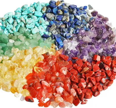 Zdjęcie produktu dla Chakra Gemstone Beads Box 7 kolorów - Biżuteria Rzemiosło Bransoletki Naszyjnik