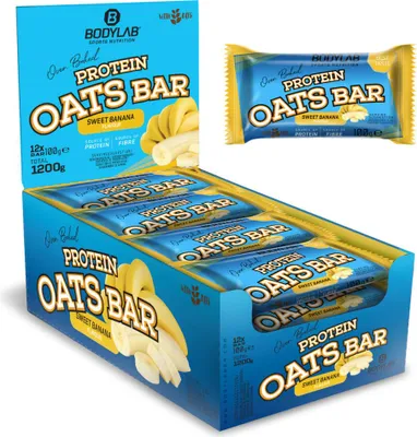 Produktbild von BODYLAB Protein Oats Bar - 12x100g - Banane