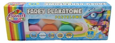 Produktbild von Sweet Colours Plakatfarben Set Pastel 12 Farben 20ml