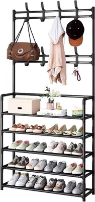Immagine prodotto di Scaffale per scarpe a 5 ripiani, modello stretto, 80x28x175 cm, porta scarpe