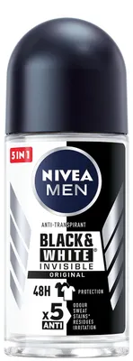 Produktbild von Nivea Deo Roll-on für Männer – Invisible Black & White Original 50 ml