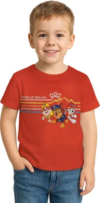 Produktbild von Paw Patrol T-Shirt für Jungen – Rescue Squad Oberteil Kinder Shirt kurzärmlig Rot 98-104