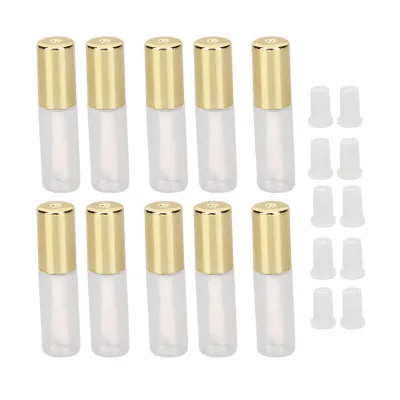 Obrázok produktu pre 1,2 ml prázdne tuby na lesk na pery, zlaté, priehľadné, zapečatené, malé tuby na lesk na pery, cestovné dávkovacie tuby na domáci lesk na pery