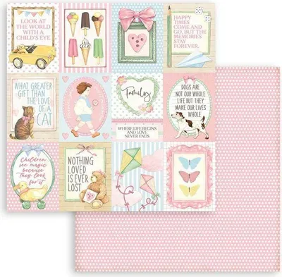 Image de STAMPERIA 30x30cm double face papier scrapbooking 250g, Daydream petites cartes