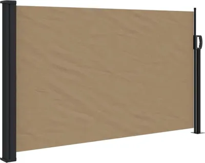 Image de vidaXL Marquise latérale extensible Taupe 120x500 cm