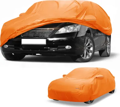 Image de Housse De Voiture šŠtanche Toutes Saisons Pour Automobile ExtšŠrieure Anti-Uv Soleil Pluie Protection Complššte ExtšŠrieure Pour Lexus Es 210D-Pu Orange Avec Bandes RšŠflšŠchissantes