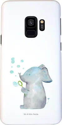 Produktbild von Mr. & Mrs. Panda Samsung Galaxy S9 Handyhülle Elefant Seifenblasen - Weiß - Geschenk, Hülle, Liebe, Rüsseltier, Smartphone, Elefanten, Cover, Lustige Sprüche