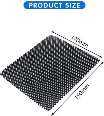 Image de Tapis antidérapant pour voiture - 2 pièces - Mousse PVC - 19 x 17 cm - Noir - Tapis de sol pour véhicule