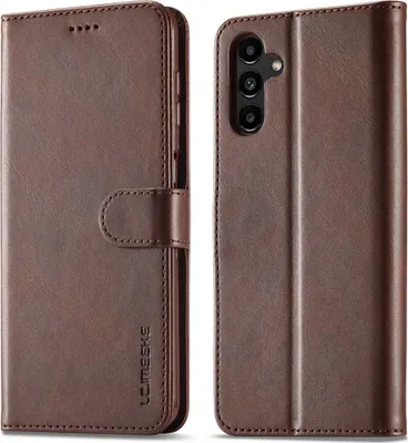 Produktbild von Samsung Galaxy A15 Hülle - LC.IMEEKE Luxus Klapphülle - Dunkelbraun