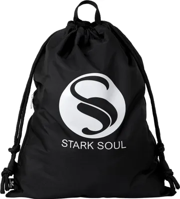 Produktbild von Stark Soul® Turnbeutel-Rucksack mit Tragegriff und Seitentasche - Logo weiss