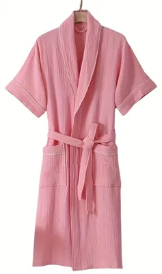 Productafbeelding van Currero Satijnen Badjas Dames roze kleur M/L