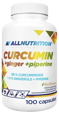 Produktbild von ALLNUTRITION Kurkuma Ingwer Piperin Kapseln – 100 Kapseln