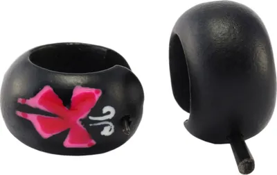 Produktbild von Holzohrstecker mit Schmetterling in pink