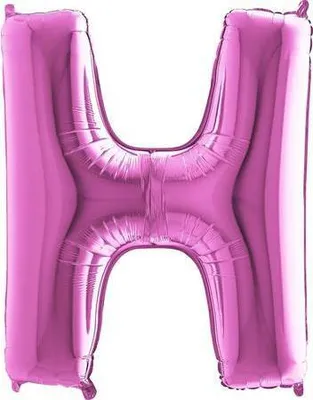 Obrázok produktu pre Nafukovací balónik písmeno H ružové 102 cm - Grabo