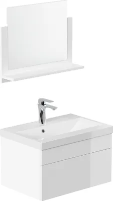 Produktbild von HOME DELUXE - Badmöbel-Set - WANGEROOGE weiß - Medium - inkl. Waschbecken und komplettem Zubehör - Breite Waschbecken: ca. 60 cm I Badezimmermöbel Waschtisch Badmöbelset
