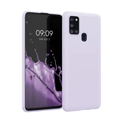 Produktbild von kwmobile Hülle kompatibel mit Samsung Galaxy A21s Hülle - weiches TPU Silikon Case - Cover geeignet für kabelloses Laden - Lavendel