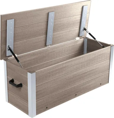 Produktbild von dobar WPC Auflagenbox, Silbergrau, 115x42,8x47,2 cm
