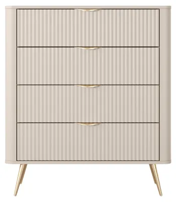 Zdjęcie produktu dla Komoda AVENTO 4 Szuflady Beż – 101,2 x 88,2 x 38 cm