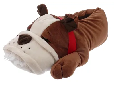 Produktbild von Bulldogge 1001B Tier-Hausschuhe Plüsch Hausschuhe Gr. 45/46